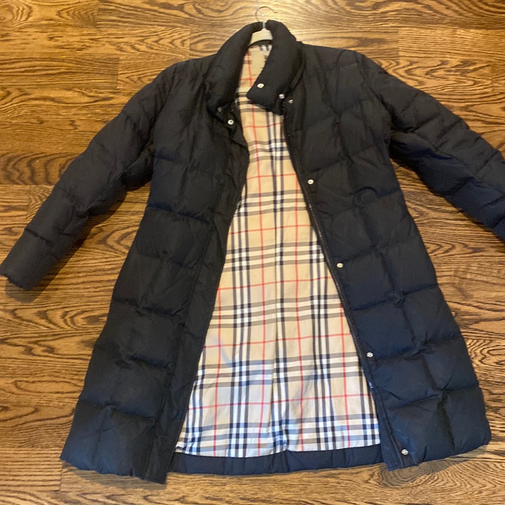 Burberry Black Puffer Coat Size Medium